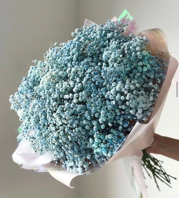 Букет из гипсофилы «лазурь», артикул F1206986 - 8000 рублей, доставка по городу. Flawery - доставка цветов