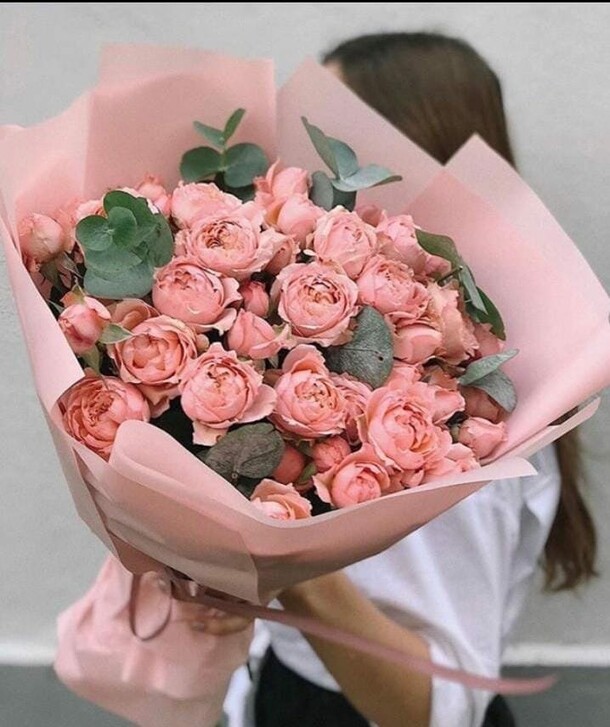 Букет пионовидных роз «романтика», артикул F1216630 - 6900 рублей, доставка по городу. Flawery - доставка цветов