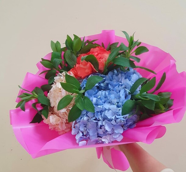 Букет гортензий, артикул F1247393 - 2900 рублей, доставка по городу. Flawery - доставка цветов