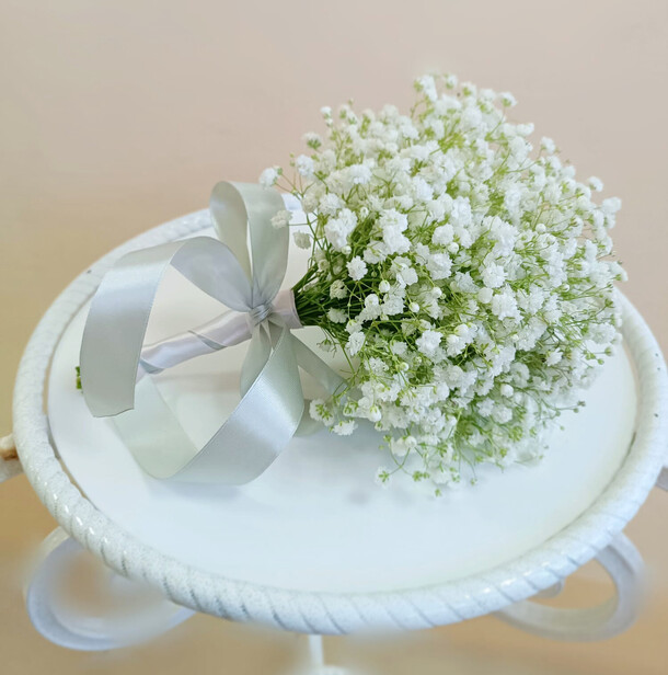 Букет невесты из гипсофилы, артикул F1252631 - 5271 рублей, доставка по городу. Flawery - доставка цветов