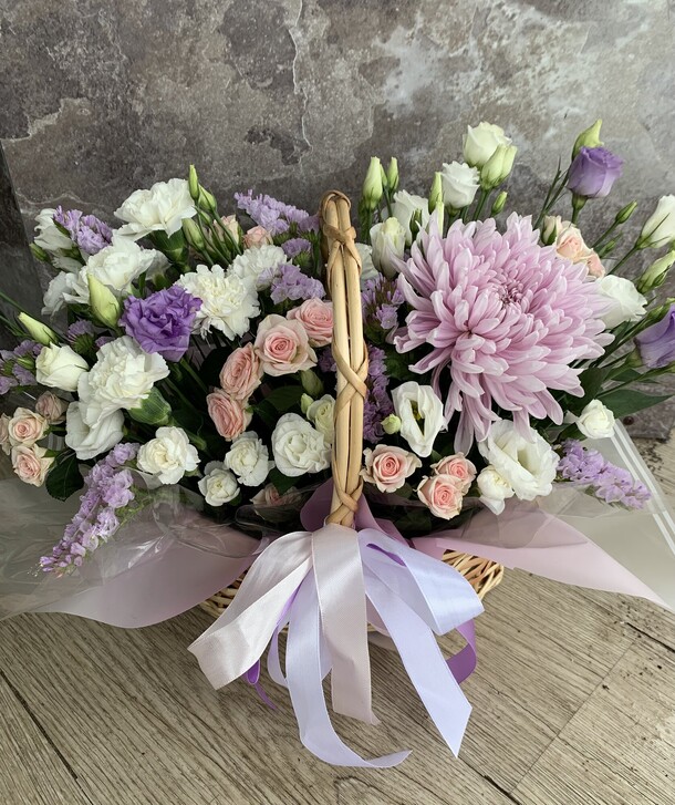 Лавандовая корзина, артикул F1406884 - 7600 рублей, доставка по городу. Flawery - доставка цветов