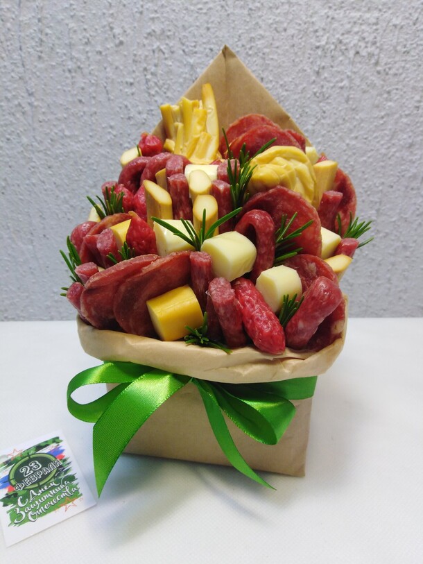 Мини-конверт сырно-колбасный 7*11см, артикул F1505859 - 2700 рублей, доставка по городу. Flawery - доставка цветов