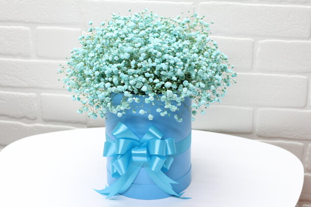 💙9 гипсофил в коробке супер подарок💙💙💙💙, артикул F22280 - 5200 рублей, доставка по городу. Flawery - доставка цветов