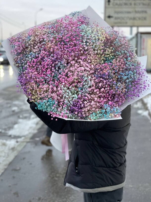 Большой букет из 49 гипсофил, артикул F22953 - 17000 рублей, доставка по городу. Flawery - доставка цветов