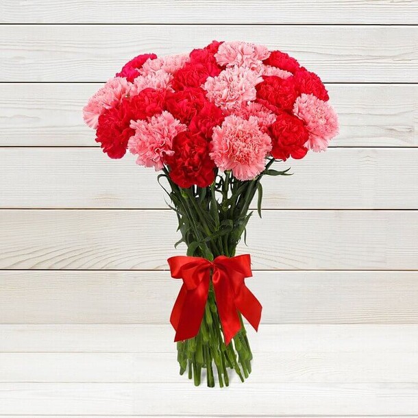 Букет из 49 гвоздик, артикул F27699 - 9100 рублей, доставка по городу. Flawery - доставка цветов