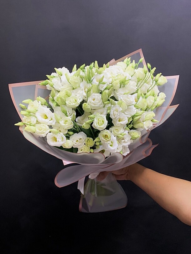 😍букет из белых эустом "мечта"💐🙈😍, артикул F1129852 - 6000 рублей, доставка по городу. Flawery - доставка цветов