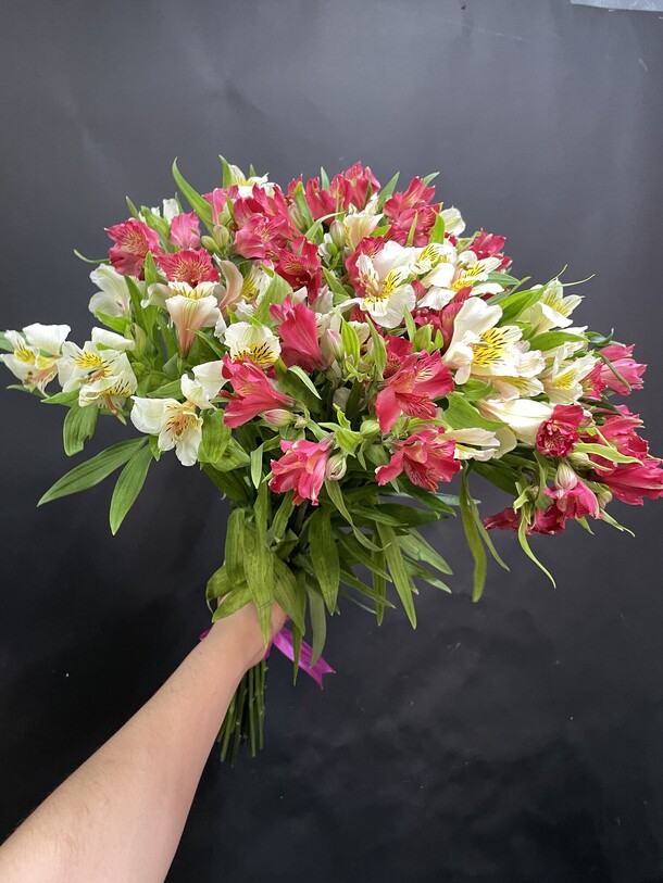 Букет из 19 альстромерий, артикул F1132109 - 4700 рублей, доставка по городу. Flawery - доставка цветов