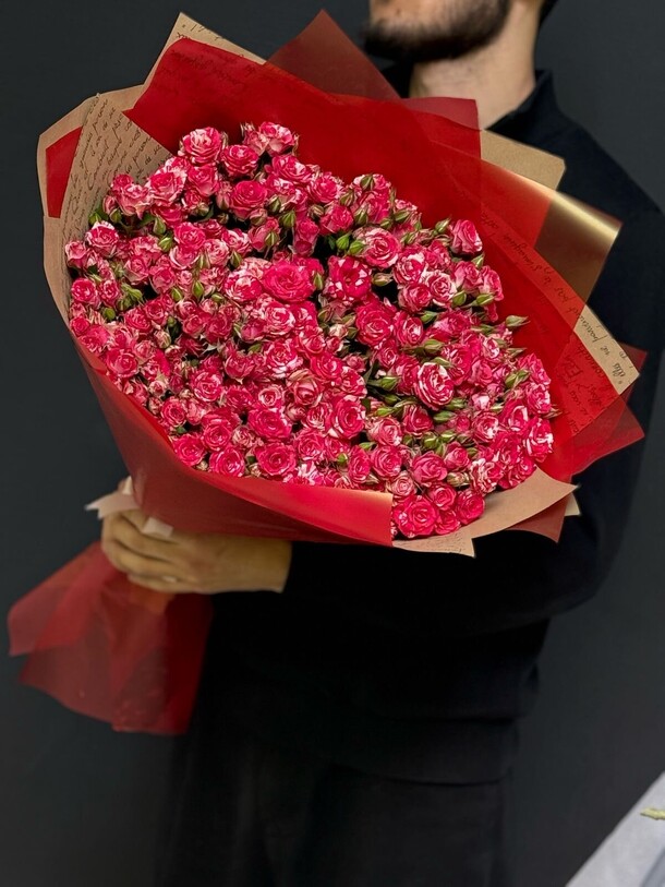 🔥 кустовые розы «файрфокс» — страсть и энергия в букете, артикул F1414404 - 13000 рублей, доставка по городу. Flawery - доставка цветов