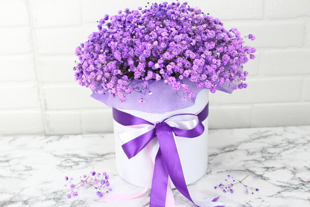 11 гипсофила в коробке красная королева, артикул F21963 - 5500 рублей, доставка по городу. Flawery - доставка цветов