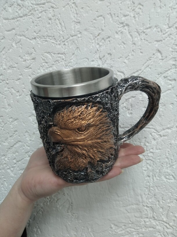 Термокружка чеканка "орёл", артикул F1395464 - 1298 рублей, доставка по городу. Flawery - доставка цветов