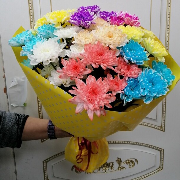 Букет кустовых хризантем, артикул F1123154 - 6790 рублей, доставка по городу. Flawery - доставка цветов