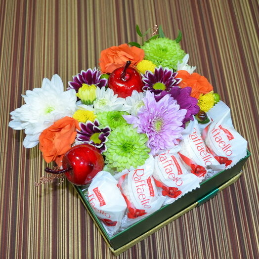 Коробочка с рафаэлло, артикул F27285 - 2800 рублей, доставка по городу. Flawery - доставка цветов