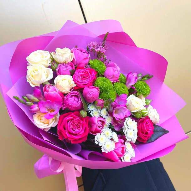 Летний микс🌸, артикул F1105818 - 9570 рублей, доставка по городу. Flawery - доставка цветов