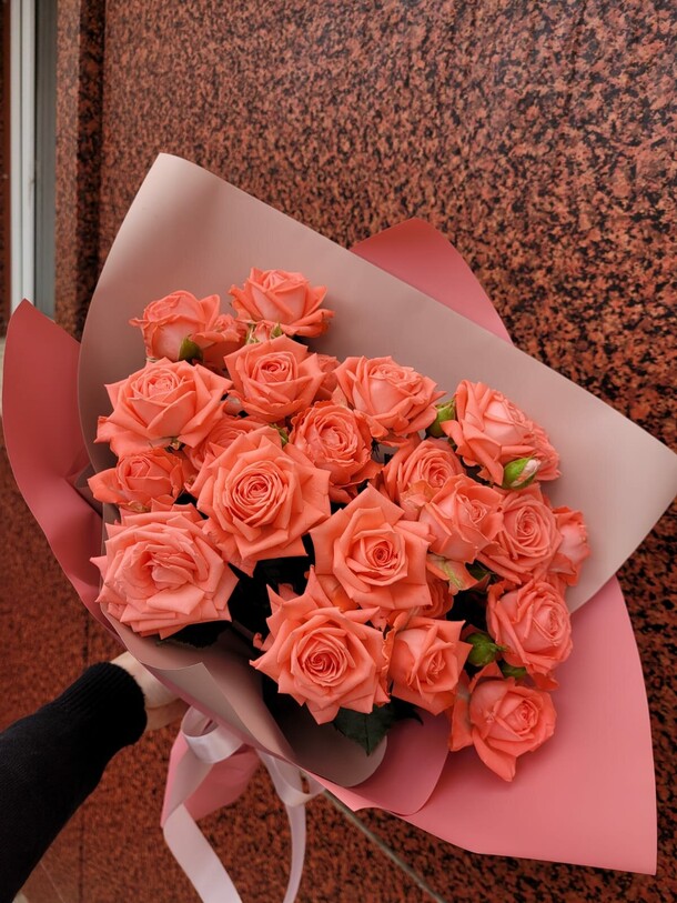 Коралловый сюрприз🌸, артикул F1109878 - 3190 рублей, доставка по городу. Flawery - доставка цветов