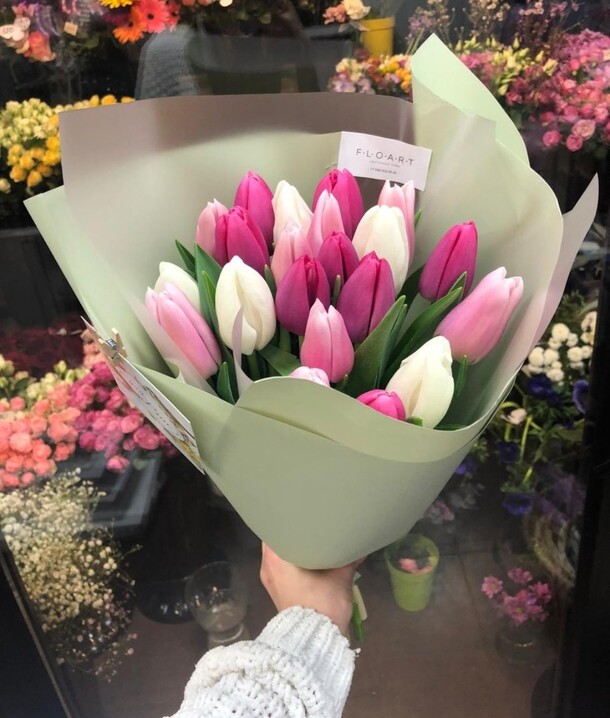 Микс тюльпанов 🌸, артикул F73340 - 4950 рублей, доставка по городу. Flawery - доставка цветов