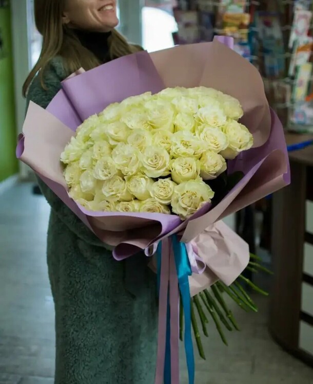 51 роза эквадор🌺, артикул F81980 - 25740 рублей, доставка по городу. Flawery - доставка цветов