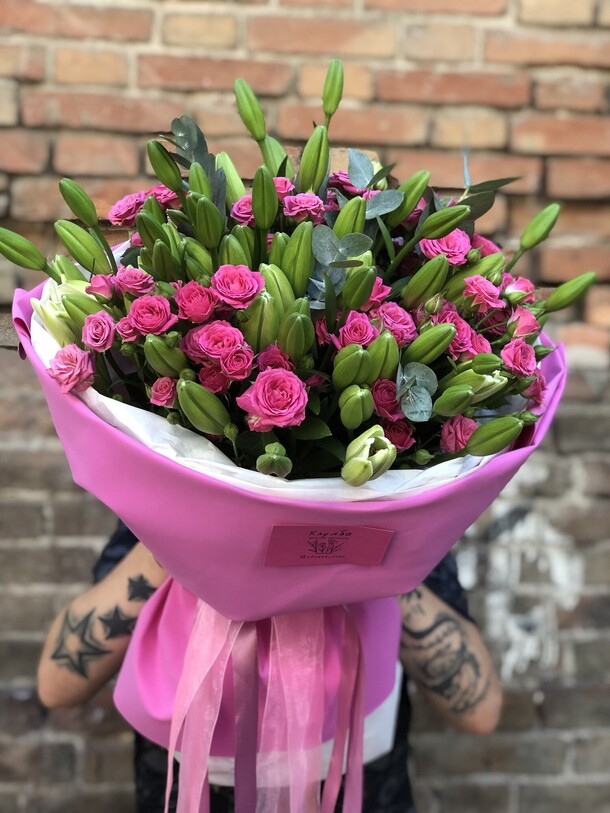 Розовый туман, артикул F1104134 - 11200 рублей, доставка по городу. Flawery - доставка цветов