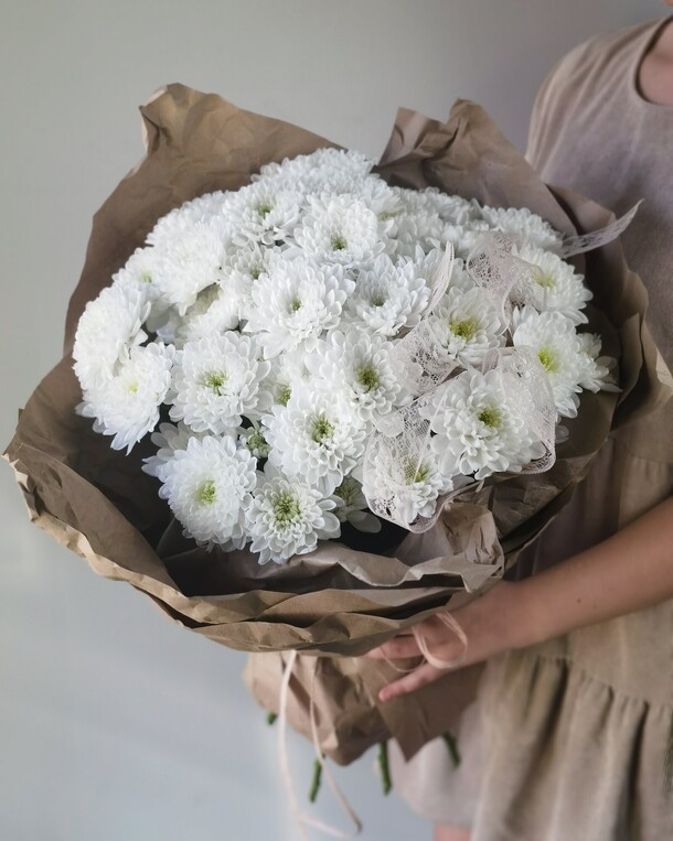 Облако 9 хризантем, артикул F1093589 - 5600 рублей, доставка по городу. Flawery - доставка цветов