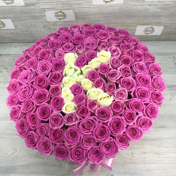 101 роза, артикул F1129877 - 34848 рублей, доставка по городу. Flawery - доставка цветов