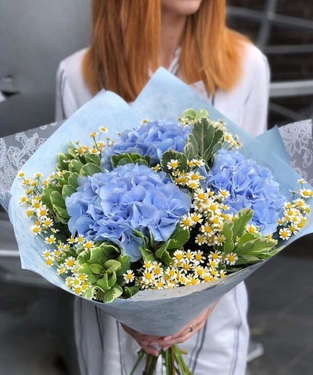 Букет гортензия, артикул F1130922 - 10285 рублей, доставка по городу. Flawery - доставка цветов