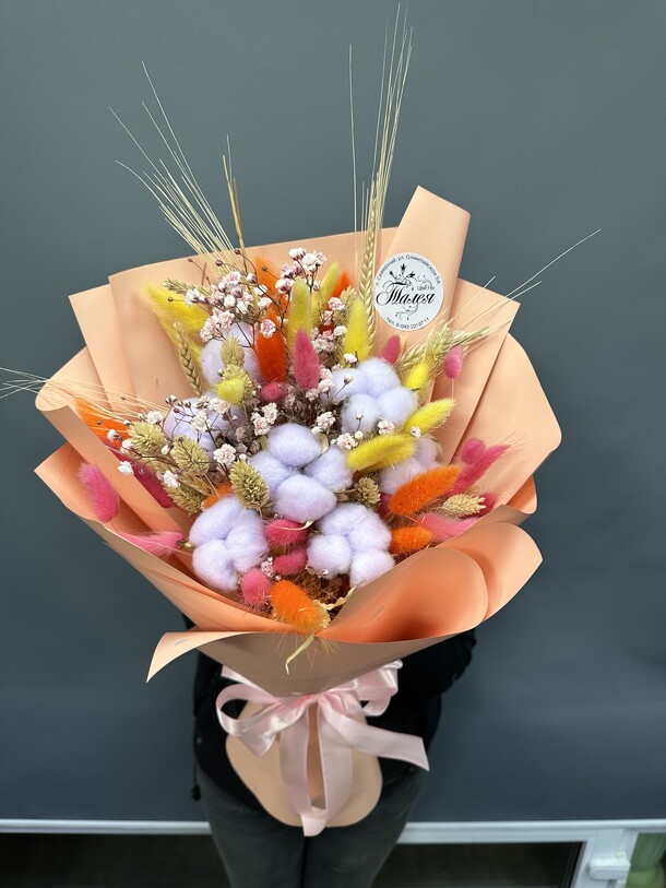 Букет из сухоцветов, артикул F1163279 - 3872 рублей, доставка по городу. Flawery - доставка цветов
