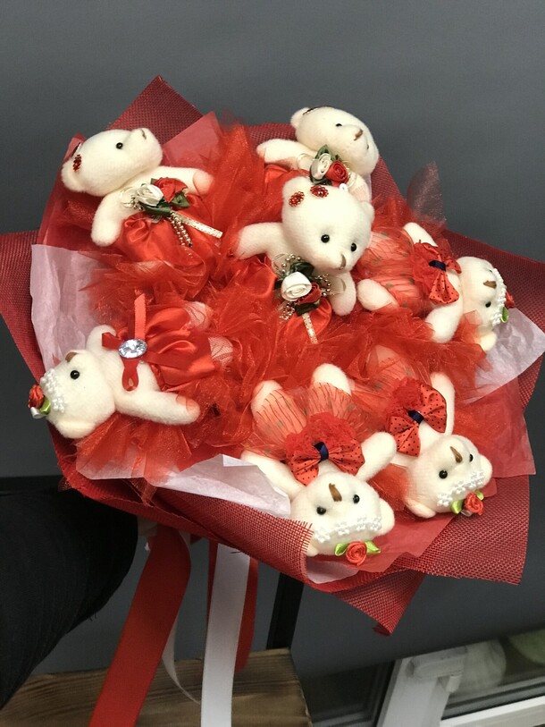 Букет из мишек, артикул F1167034 - 4719 рублей, доставка по городу. Flawery - доставка цветов