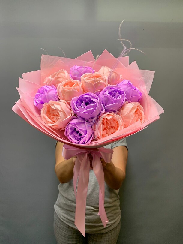 Мыльные пионы, артикул F1307387 - 6171 рублей, доставка по городу. Flawery - доставка цветов