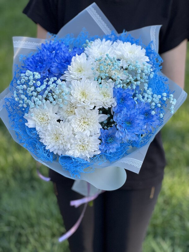 Букет голубое небо, артикул F1495449 - 4840 рублей, доставка по городу. Flawery - доставка цветов