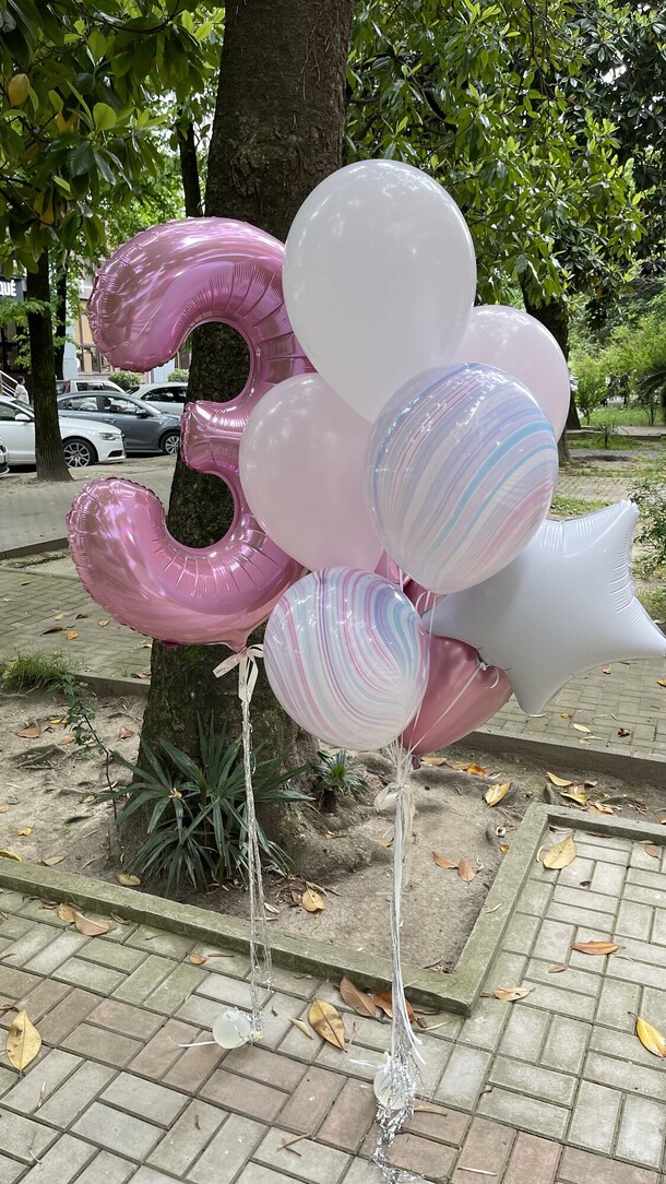 Набор шаров, артикул F1121444 - 4100 рублей, доставка по городу. Flawery - доставка цветов