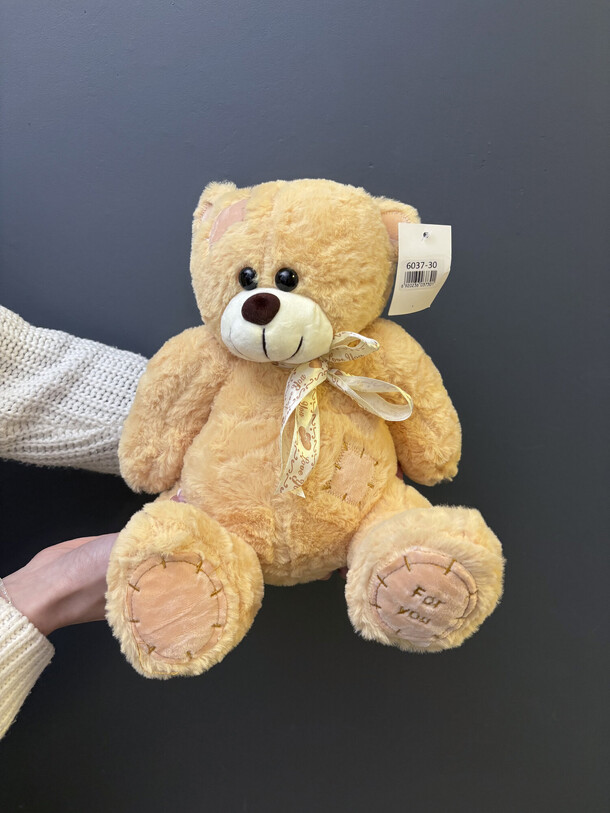 Мишка с заплаткой жёлтый, артикул F1497745 - 2150 рублей, доставка по городу. Flawery - доставка цветов