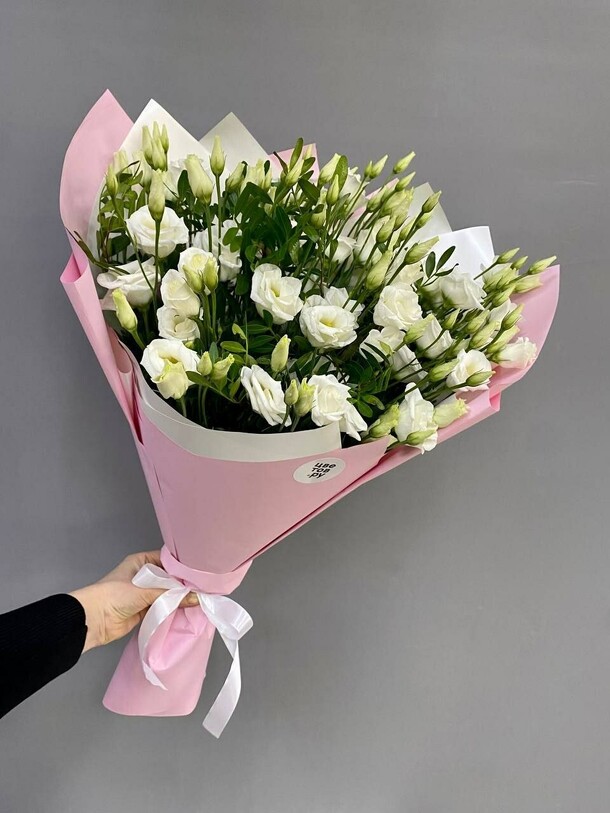 Букет из 9 эустом, артикул F1337707 - 6250 рублей, доставка по городу. Flawery - доставка цветов