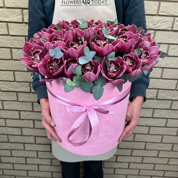 Коробка орхидей, артикул F1384930 - 19260 рублей, доставка по городу. Flawery - доставка цветов