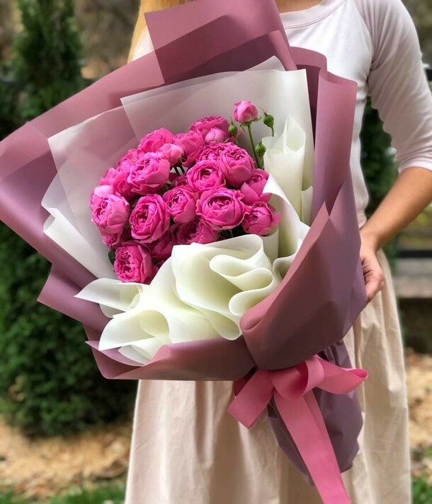 Пионовидные розы, артикул F1190717 - 5650 рублей, доставка по городу. Flawery - доставка цветов