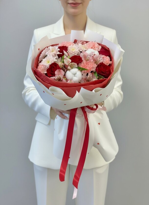 Букет «теплые объятия», артикул F58260 - 6500 рублей, доставка по городу. Flawery - доставка цветов