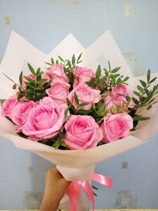 Нежность с розовыми розами, артикул F1085227 - 4246 рублей, доставка по городу. Flawery - доставка цветов