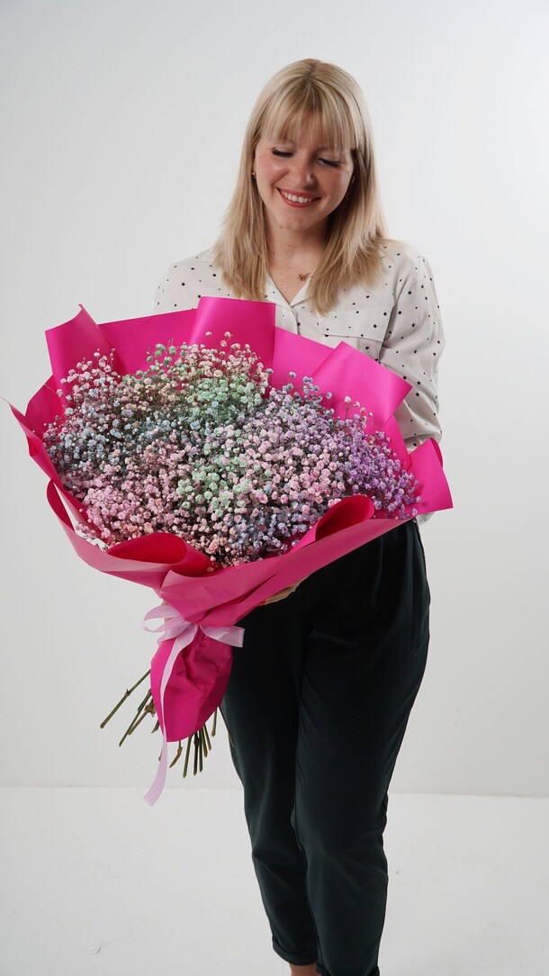 Букет из гипсофилы, артикул F1190472 - 7150 рублей, доставка по городу. Flawery - доставка цветов