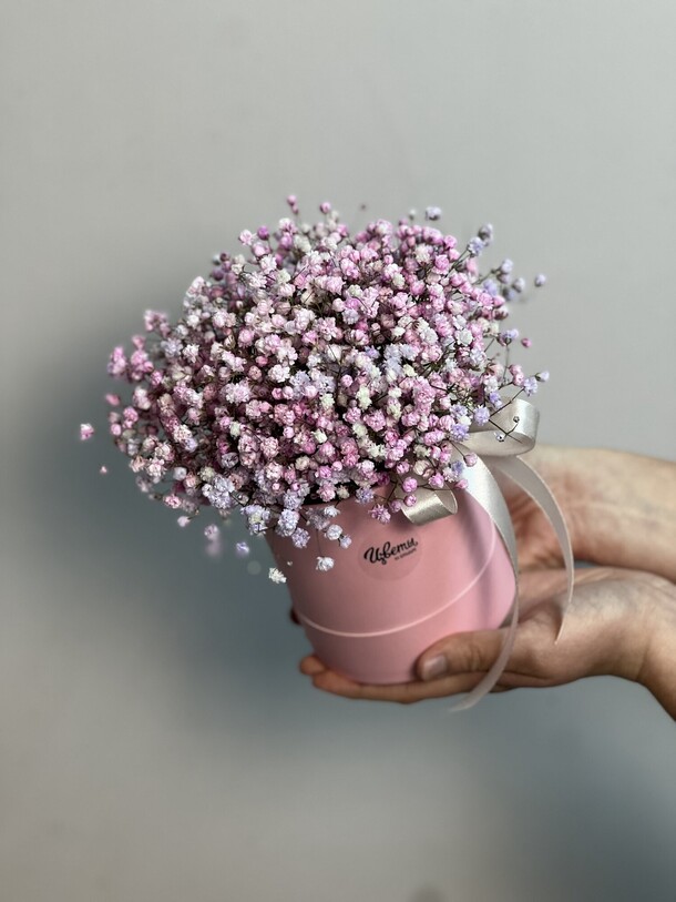 Коробка с гипсофилой, артикул F1362663 - 4500 рублей, доставка по городу. Flawery - доставка цветов