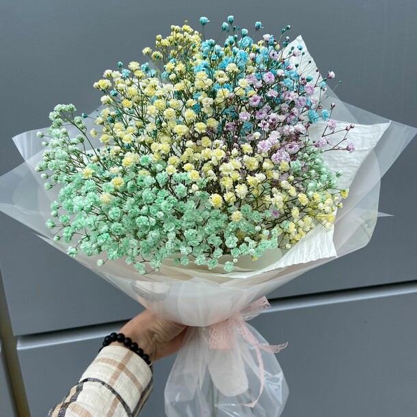 Букет радужный, артикул F1131732 - 2200 рублей, доставка по городу. Flawery - доставка цветов