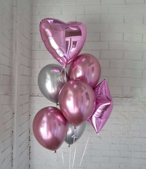 Набор шаров с гелием, артикул F1317582 - 2970 рублей, доставка по городу. Flawery - доставка цветов