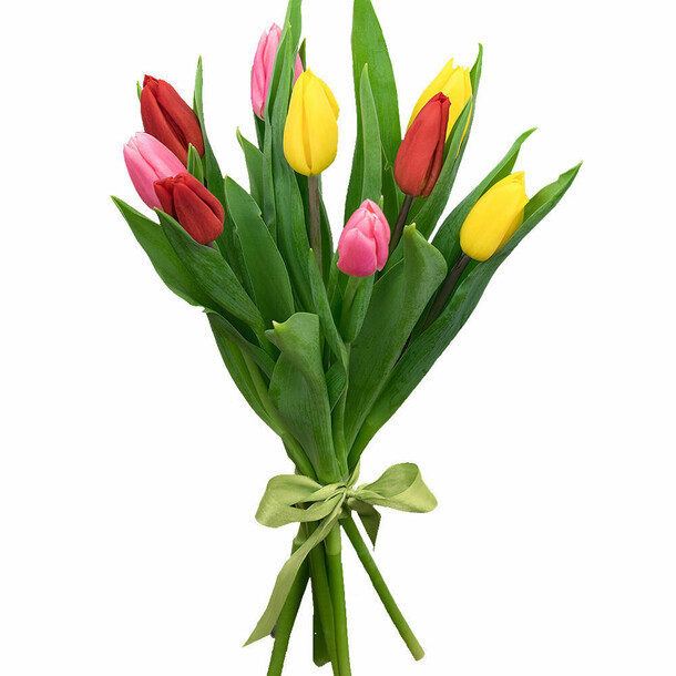 9 тюльпанов, артикул F1392192 - 2340 рублей, доставка по городу. Flawery - доставка цветов