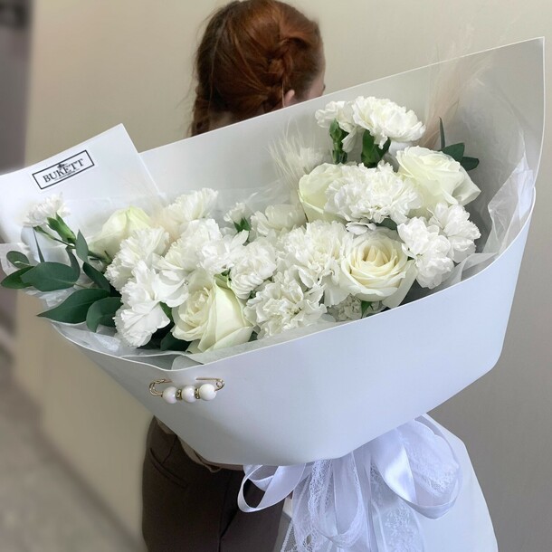 Белоснежное сияние, артикул F1350247 - 6210 рублей, доставка по городу. Flawery - доставка цветов