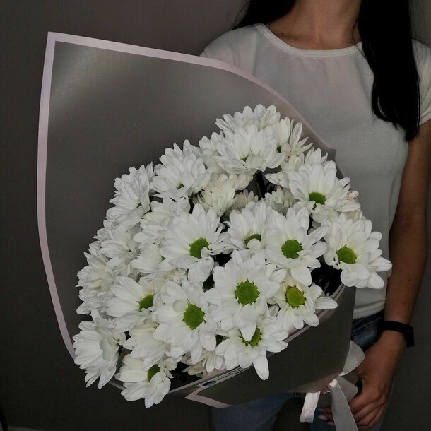 Букет хризантем, артикул F1276567 - 3190 рублей, доставка по городу. Flawery - доставка цветов