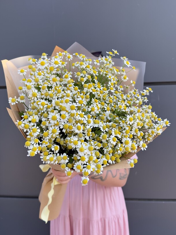 Букет из ромашек, артикул F1296810 - 5500 рублей, доставка по городу. Flawery - доставка цветов