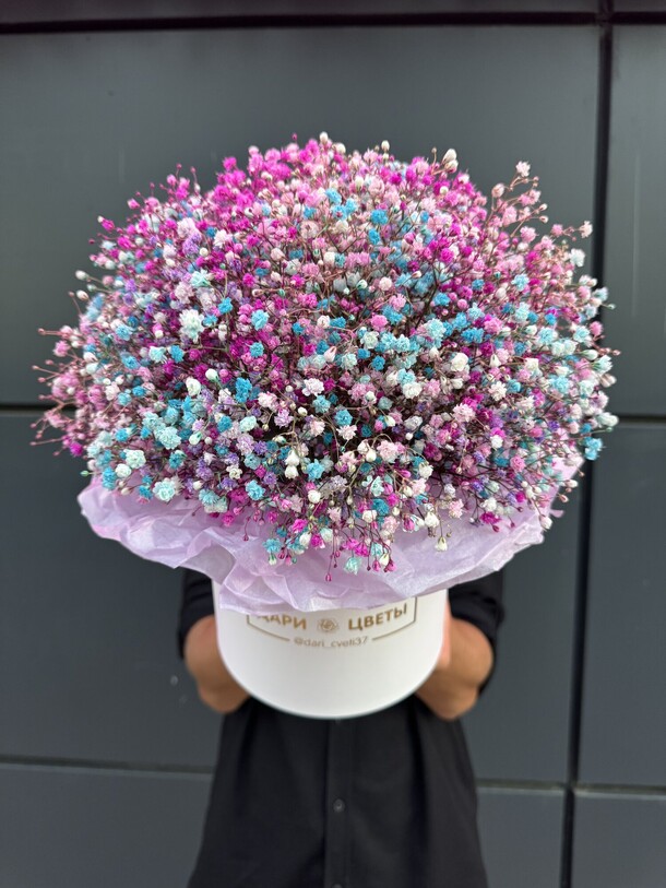 Коробочка с гипсофилой, артикул F1314423 - 6930 рублей, доставка по городу. Flawery - доставка цветов