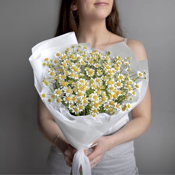 Букет из ромашек, артикул F1297743 - 3810 рублей, доставка по городу. Flawery - доставка цветов