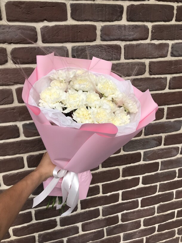 Букет из белых диантусов, артикул F1483554 - 5250 рублей, доставка по городу. Flawery - доставка цветов