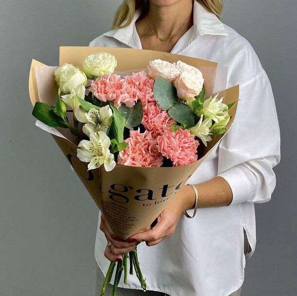 Букет "нежные сны", артикул F1342308 - 2690 рублей, доставка по городу. Flawery - доставка цветов