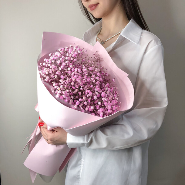 Малинка - букет из розовой гипсофилы, артикул F1269484 - 2250 рублей, доставка по городу. Flawery - доставка цветов