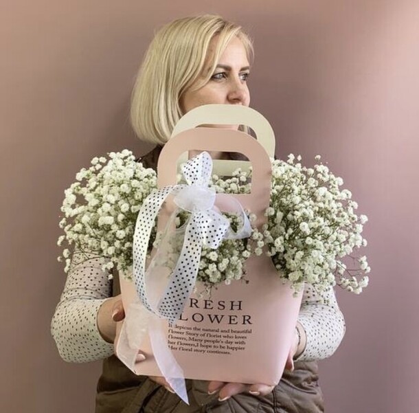 Композиция из белой гипсофилы, артикул F1258868 - 2890 рублей, доставка по городу. Flawery - доставка цветов