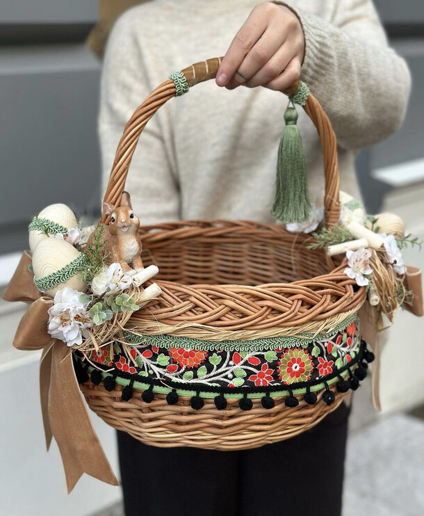 Пасхальная корзина, артикул F1182728 - 15000 рублей, доставка по городу. Flawery - доставка цветов